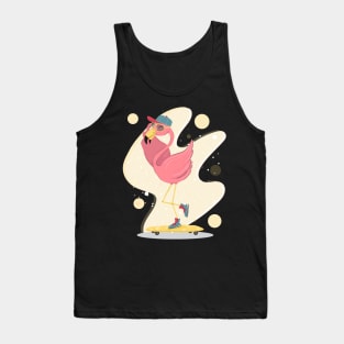 happy pink flamingo Tank Top